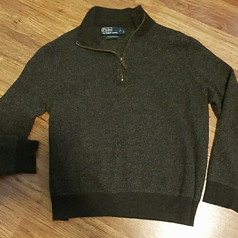 Ralph Lauren Charcoal Lightweight Wool Pullover